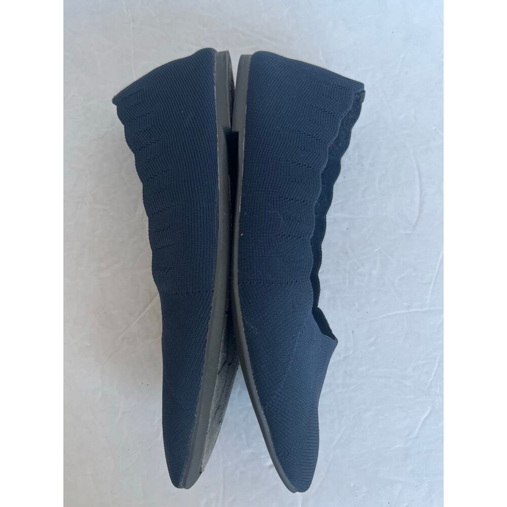 Skechers Cleo Blue Scalloped Wide Fit Memory Foam Fabric Slip On Flat Shoes 9 - Picture 5 of 11